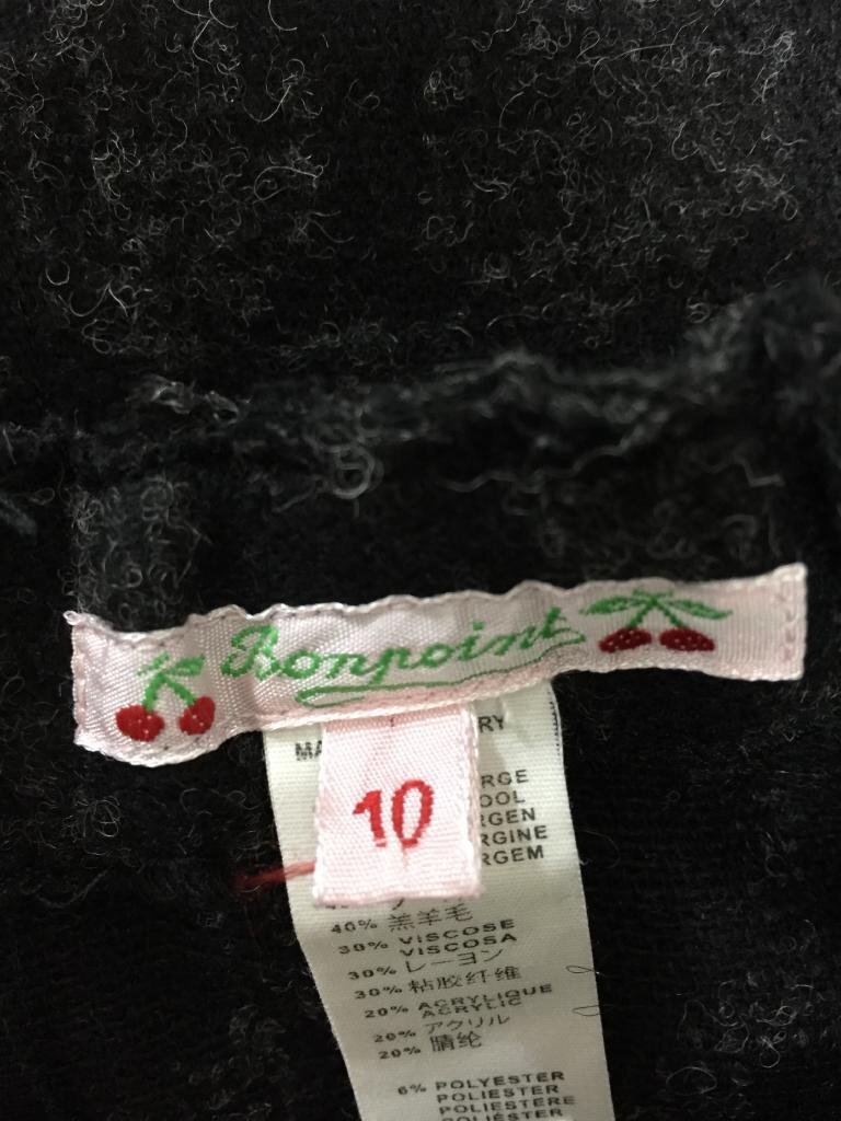 [ включая доставку ][ Kids / ребенок ] Bonpoint Bonpoint оборка юбка 130cm чёрный черный шерсть . шерсть . для девочки /n472332