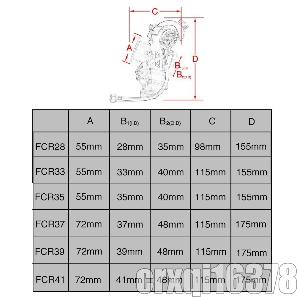 特価◎ZSDTRP FCR28 31 33 35 37 39 41 mm FCR 京浜キャブレター FCR39 CRF45 A2860の画像3