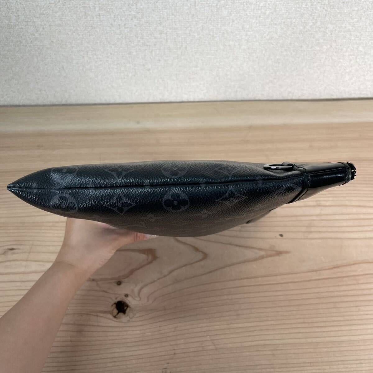 1円〜　美品　LOUIS VUITTON ルイヴィトン　ポシェット　アポロ　モノグラム　エクリプス　クラッチバッグ　ブラック　M62291_画像3