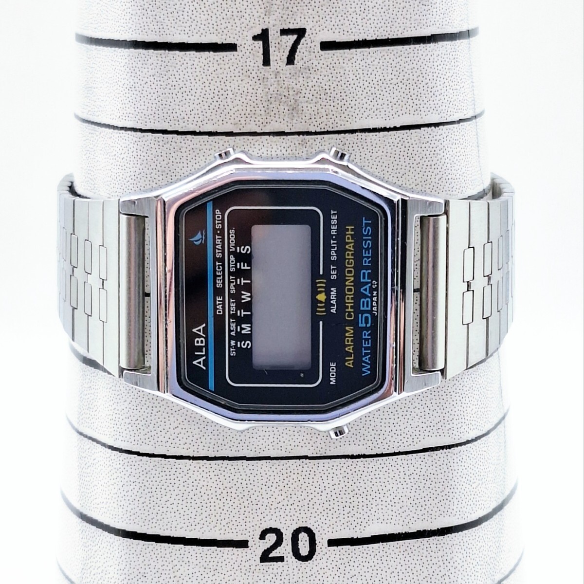 11 SEIKO ALBA セイコー アルバ Y799-4750 メンズ腕時計 腕時計 時計 アラームクロノグラフ デジタル 5BAR ウォッチ スライド式 WKの画像5