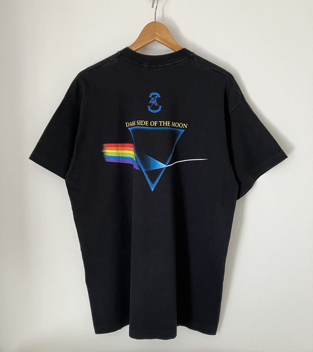 【希少】90s PINK FLOYD DARK SIDE OF THE MOON 狂気 Tシャツ ピンクフロイド XL フルーツオブザルーム ヴィンテージ バンド USA製の画像2