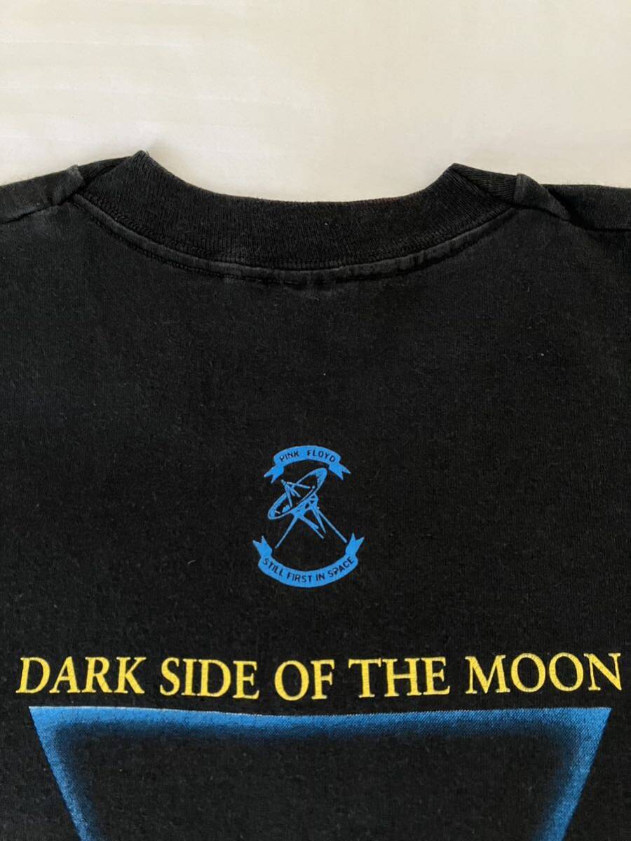 【希少】90s PINK FLOYD DARK SIDE OF THE MOON 狂気 Tシャツ ピンクフロイド XL フルーツオブザルーム ヴィンテージ バンド USA製の画像7