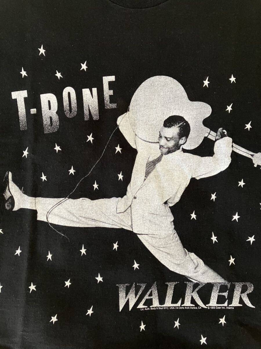 90s gear inc T-BONE WALKER JAZZ Tシャツ XXL ブルース ジャズ フルーツオブザルーム ヴィンテージ バンド フォト USA製の画像7