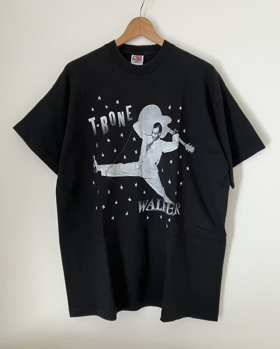 90s gear inc T-BONE WALKER JAZZ Tシャツ XXL ブルース ジャズ フルーツオブザルーム ヴィンテージ バンド フォト USA製の画像1