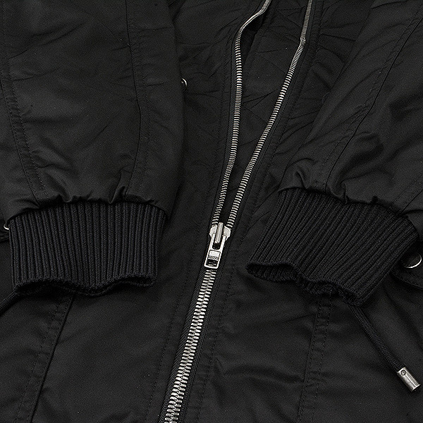ケンゾー MA-1 ロングジャケット サイズ36 ブラック ナイロン A+♪送料無料・返品可♪_画像4