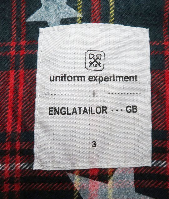 8T1219/uniform experiment BDスターチェックネルシャツ UE-112124 ユニフォームエクスペリメント_画像4