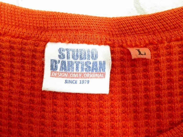 8T1726/STUDIO D’ARTISAN 長袖サーマルTシャツ スチュディオダルチザン_画像4