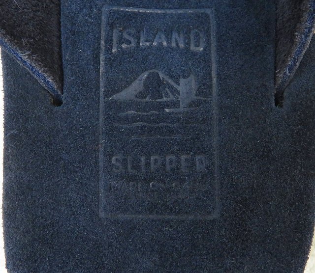 2S9225/未使用品 ISLAND SLIPPER BULL HIDE SLIDE アイランドスリッパ スエードレザースライド サンダルの画像6