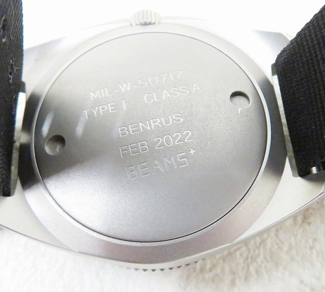 2A7487/未使用品 BENRUS×BEAMS PLUS TYPE1 CLASS A ベンラス ビームスプラス 腕時計の画像6