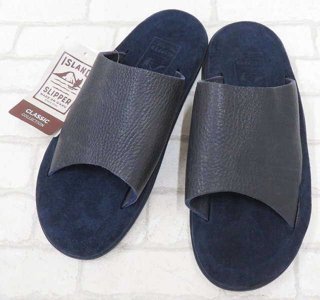 2S9225/未使用品 ISLAND SLIPPER BULL HIDE SLIDE アイランドスリッパ スエードレザースライド サンダルの画像2