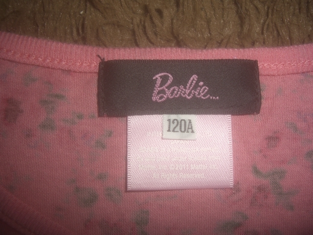 *Barbie ribbon motif. ... pretty floral print. deformation cut and sewn! 120cm