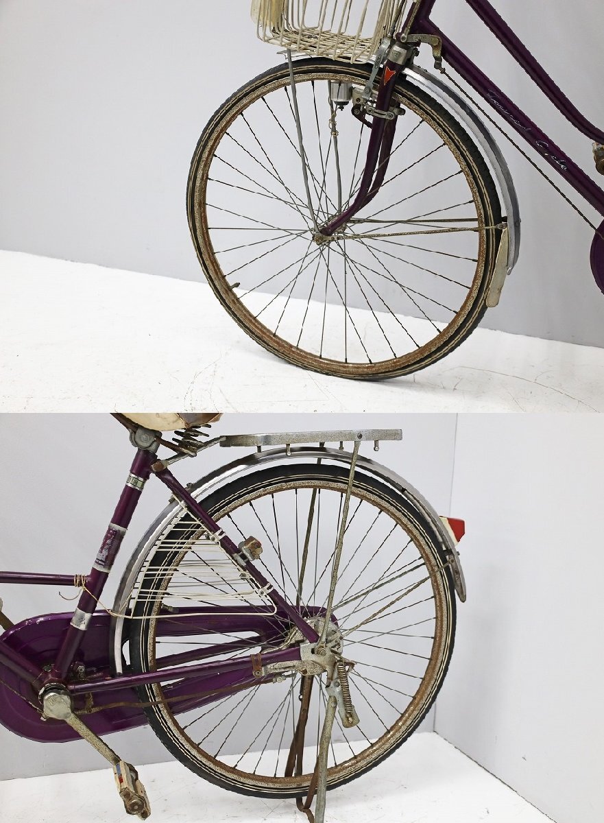 5214C24 TSUNODA ツノダ 直接引取限定 自転車 ヤングレディー 昭和レトロ ビンテージ ヴィンテージの画像8
