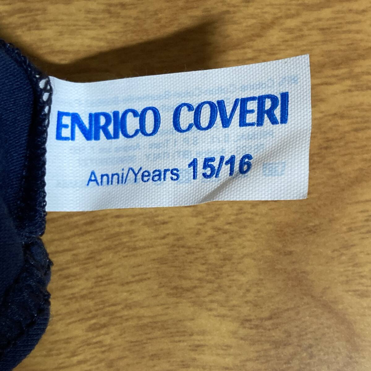 新品 「ENRICO COVERI」 前閉じボーイズブリーフ　AGE15～16　ネイビー/ジュニアブリーフ/男児ブリーフ/スポーツ/インポート/少年/キッズ_画像6