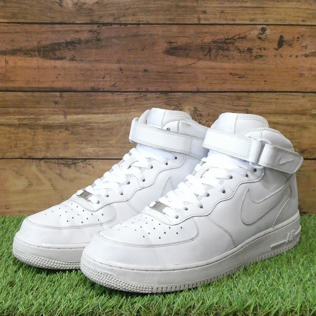 NIKE AIR FORCE 1 MID 07 ナイキ エアフォース 1 ミッド 07 ホワイト/ホワイト 315123-111 28.5cm 状態考慮_画像1