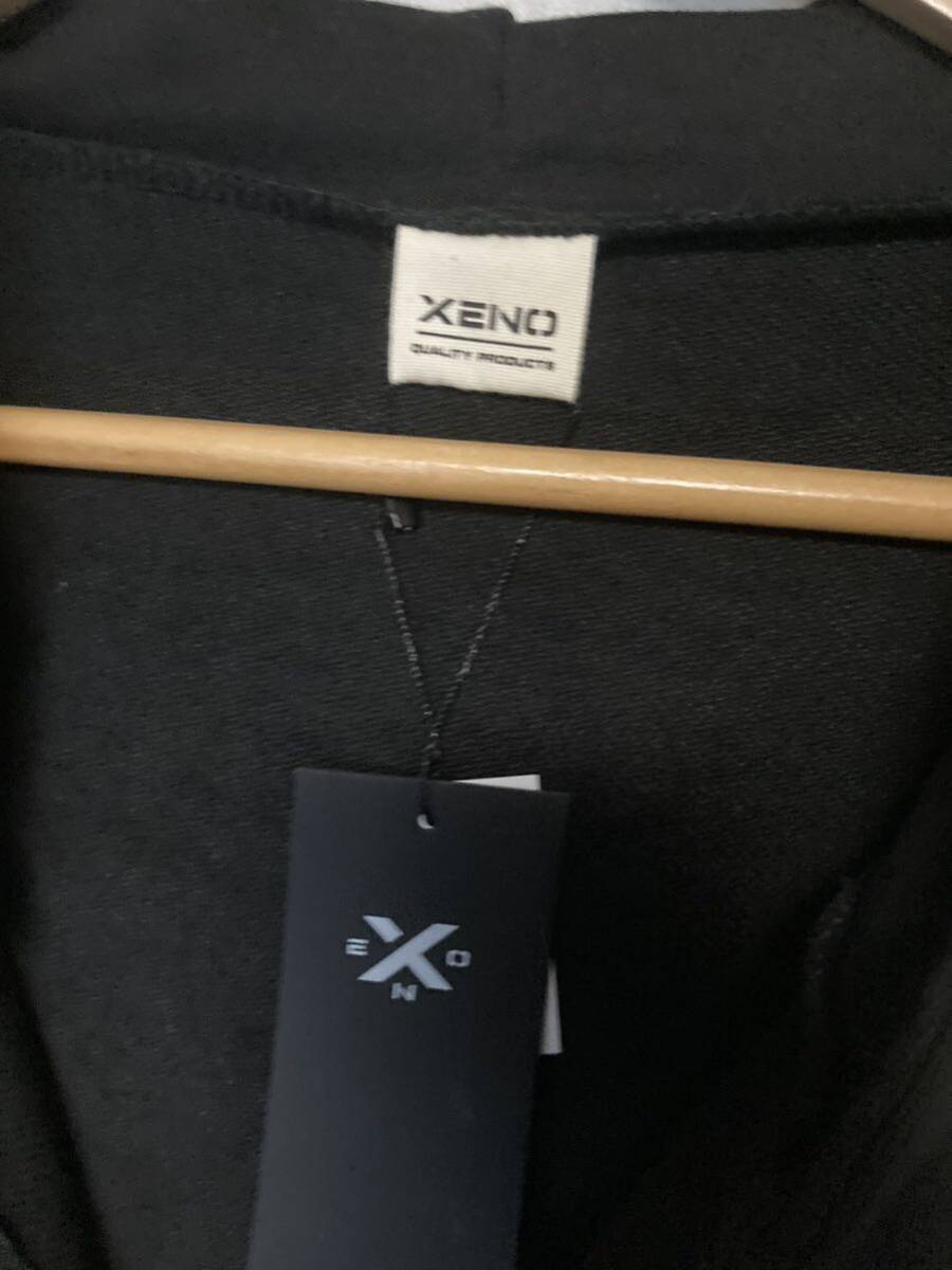 xeno ジップパーカー 新品タグ付き XXL ブラック ZIP スウェット　パーカー 長袖_画像4