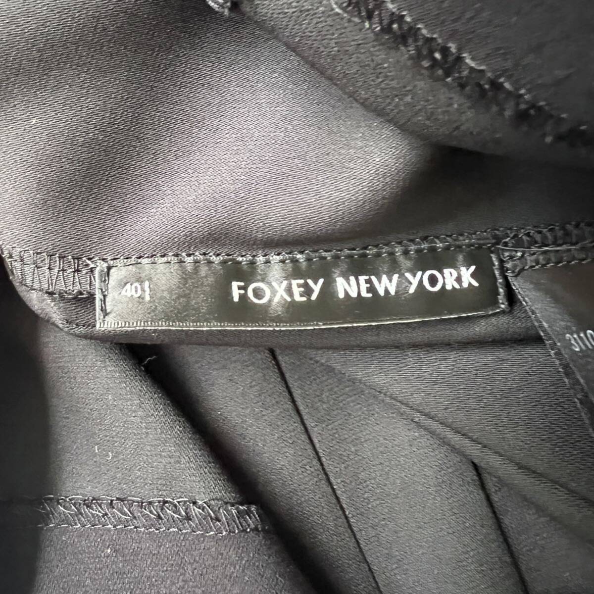 FOXEY NEW YORK フォクシーニューヨーク カーディガン ノーカラージャケット ブラック　セレモニー　オンオフ兼用 レディース_画像8