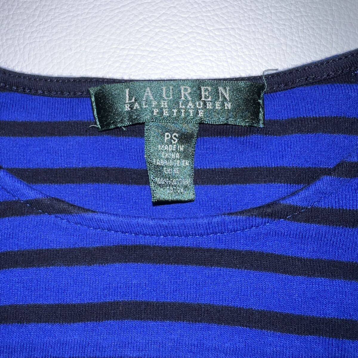 LAUREN RALPH LAUREN ローレンラルフローレン トップス Tシャツ　カットソー ボーダー　長袖　ゴールド レディース_画像4