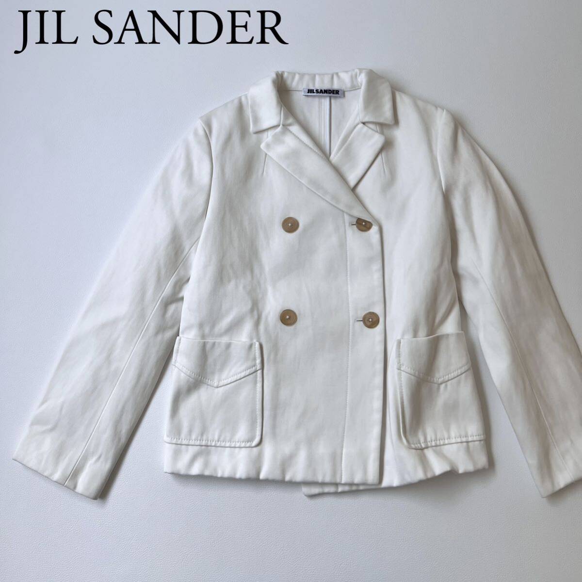 JIL SANDER テーラードジャケット ホワイト Yahoo!オークション - JIL SANDER ジルサンダー テーラード