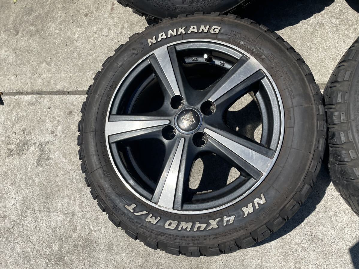 165/65R14 NANKANG NK 4X4WD M/T ホワイトレターアルミホイールセットの画像2