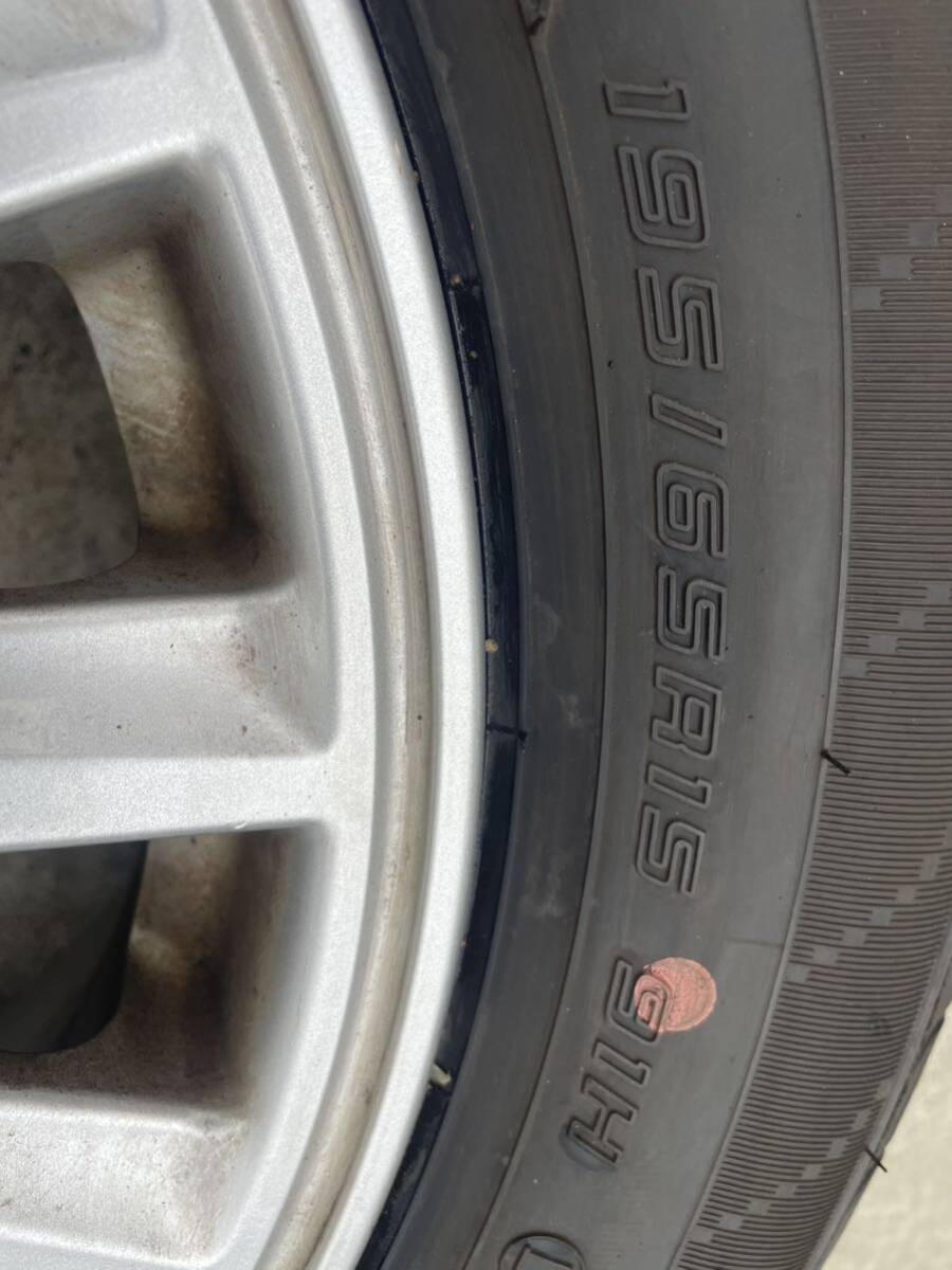 195/65R15 DUNLOP ENASAVE EC204バリ山2022年アルミホイールセットTOYOTA_画像5