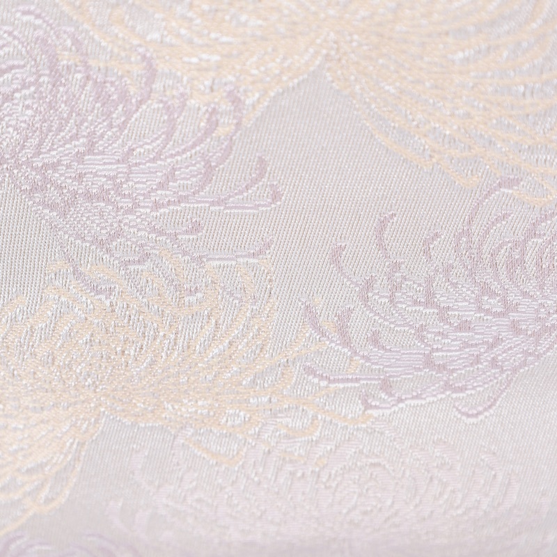 浴衣　帯　半幅帯　オフホワイト　紫　黄　乱菊　アマ茶 /A206_画像3