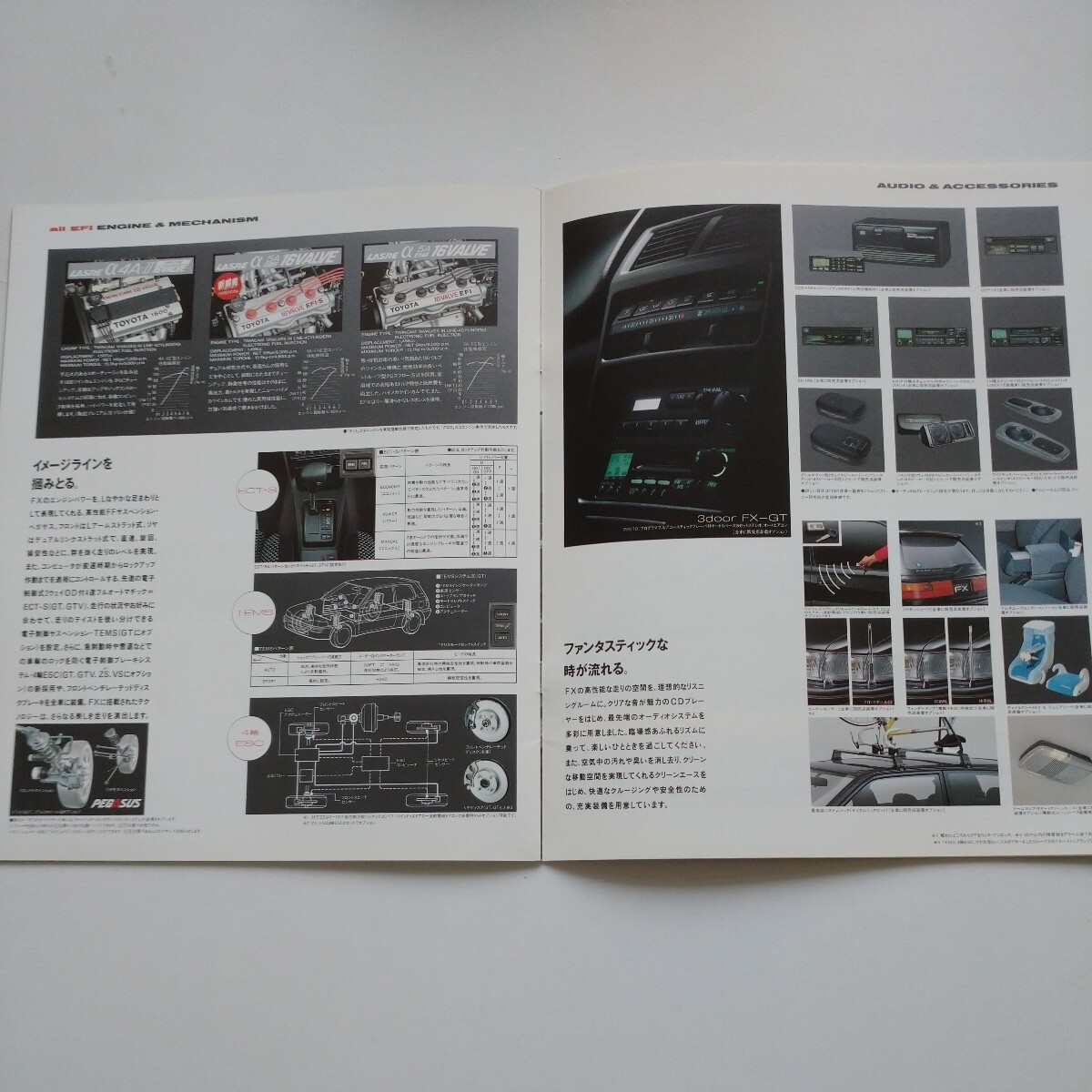 カローラFX 2代目 AE92 AE91 1989年5月～1992年4月対応用 後期モデル P25本カタログ+価格表 未読品 GT GTV ZS VS V 3ドア 5ドア G L 絶版車_画像5