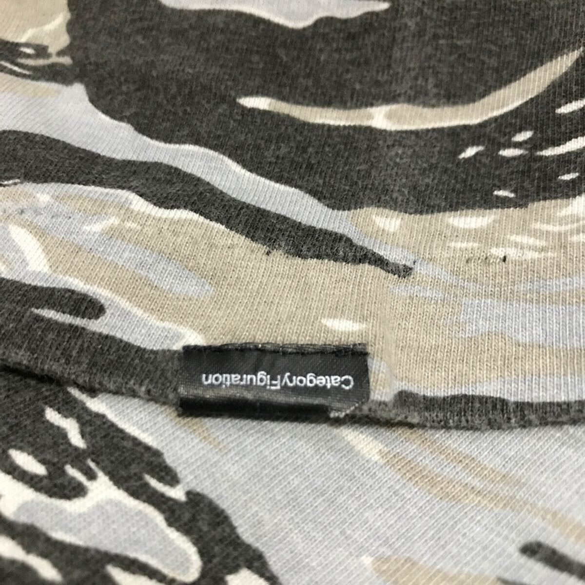 Wtaps/Vintage Army Tigers Stripe Camo T-shirt/Military/Black×Gray×Khaki/Large/90's/Wタップス/ビンテージタイガーカモ半袖Ｔシャツ