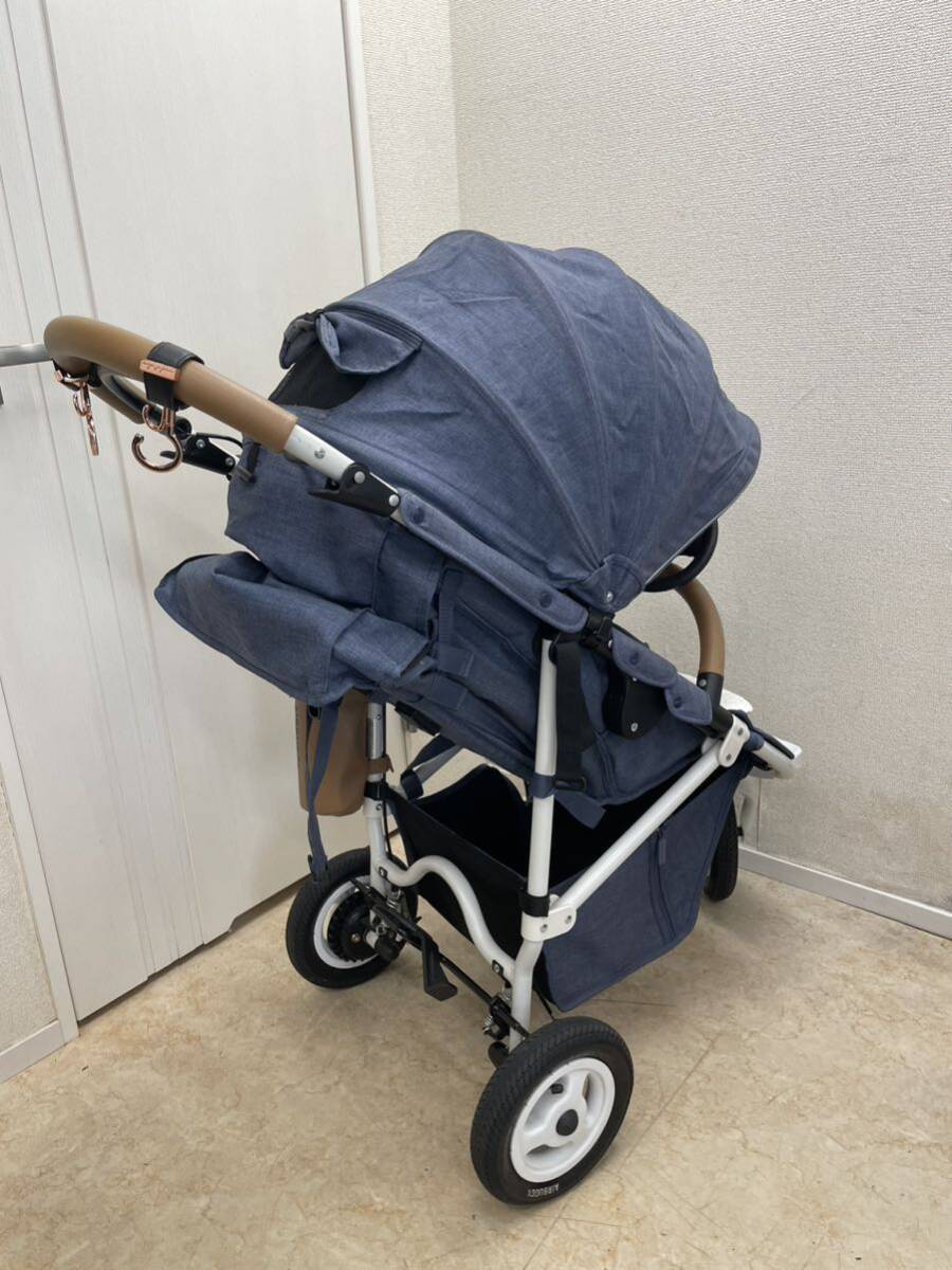 KT0422 AirBuggy air buggy GMP EN1888 stroller Denim manner navy series roller mat, air pump attaching 