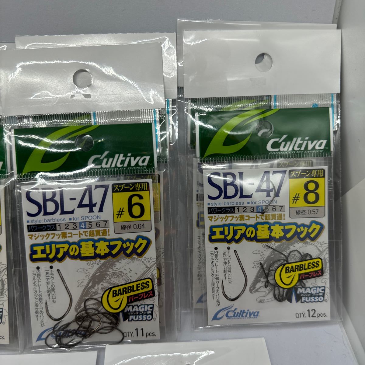 カルティバ トラウト用バーブレスフック SBL-47.27トーナメントモデル　1個250円！まとめ買いがお得！オーナー針 CULTIVA_画像3