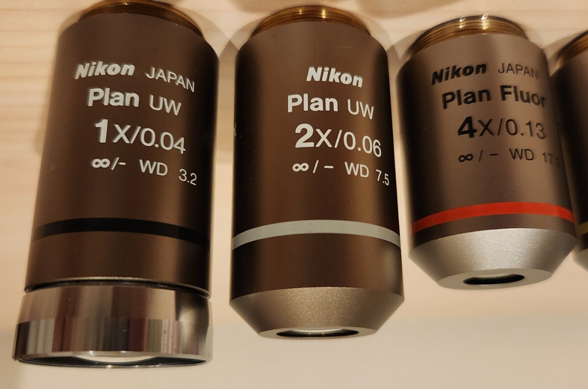  Nikon Nikon микроскоп линзы plan fluor каждый коэффициент увеличения 