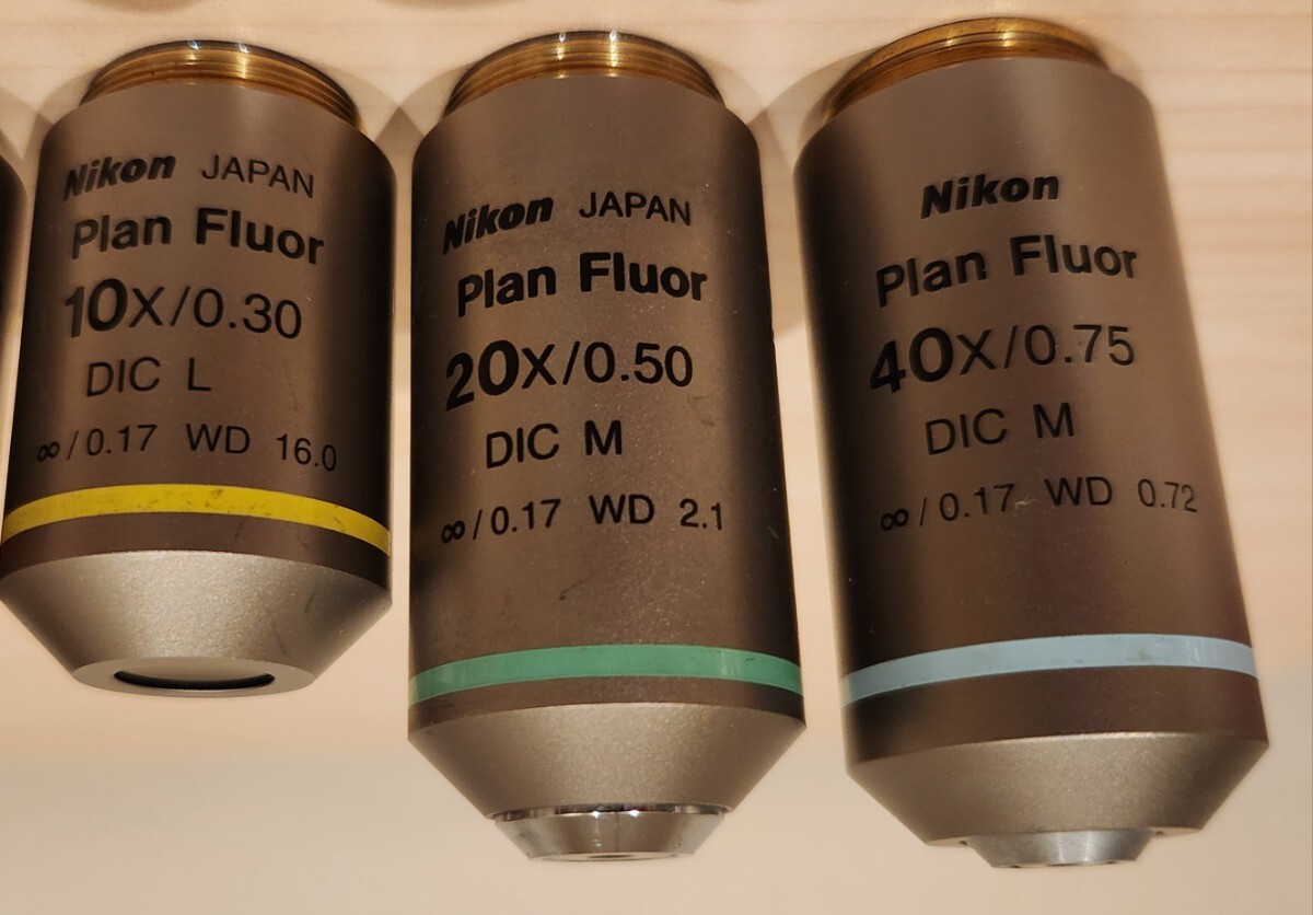 ニコン Nikon 顕微鏡 レンズ plan fluor 各倍率の画像3