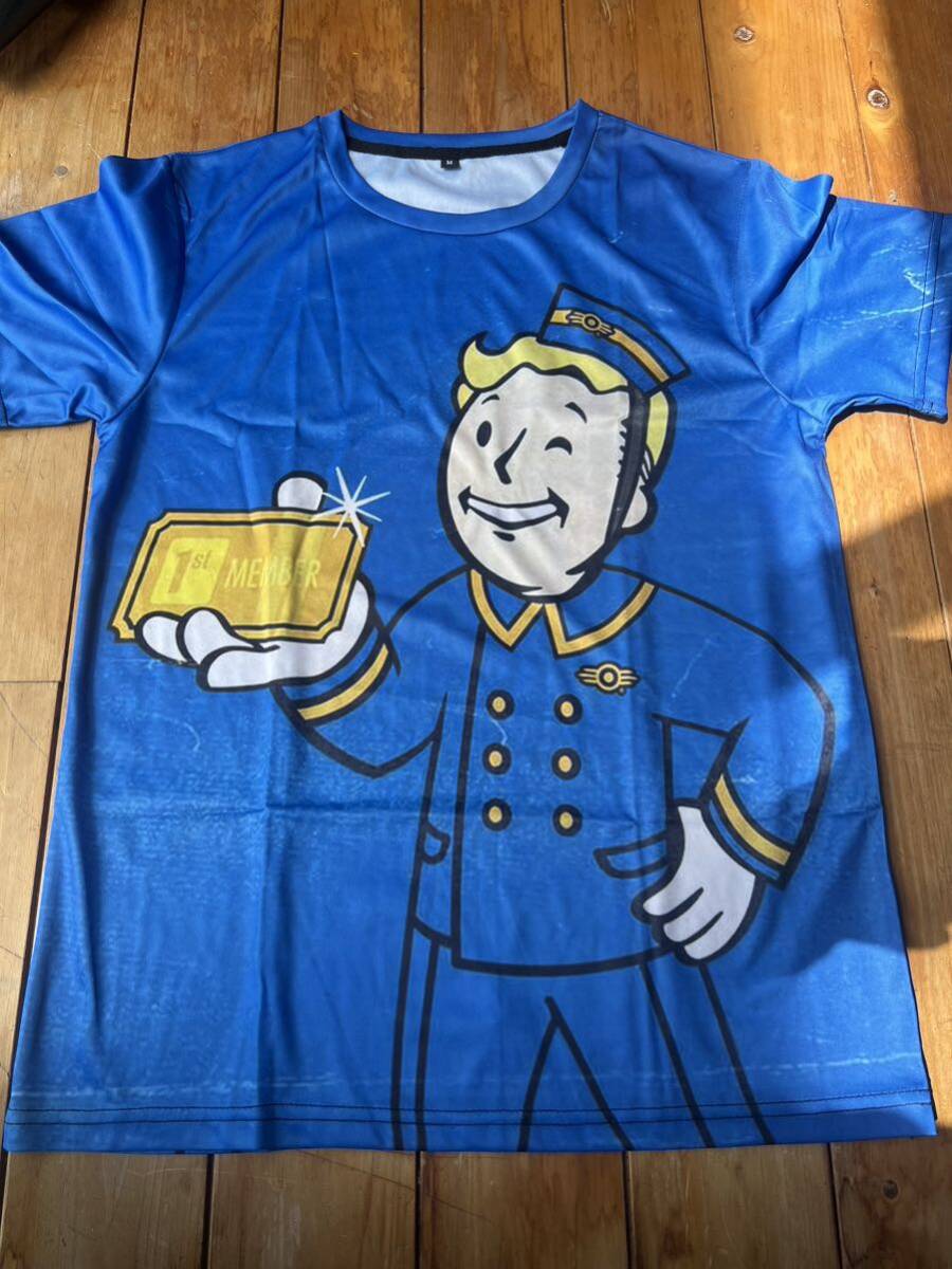 Fallout ボルトボーイTシャツ　フォールアウトTV fallout shelter online オンラインゲーム宣伝Tシャツ　ゴールド会員カード　ホテルボーイ_画像1