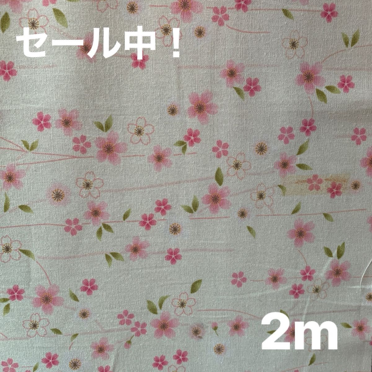 小花生地　113㎝巾 2m