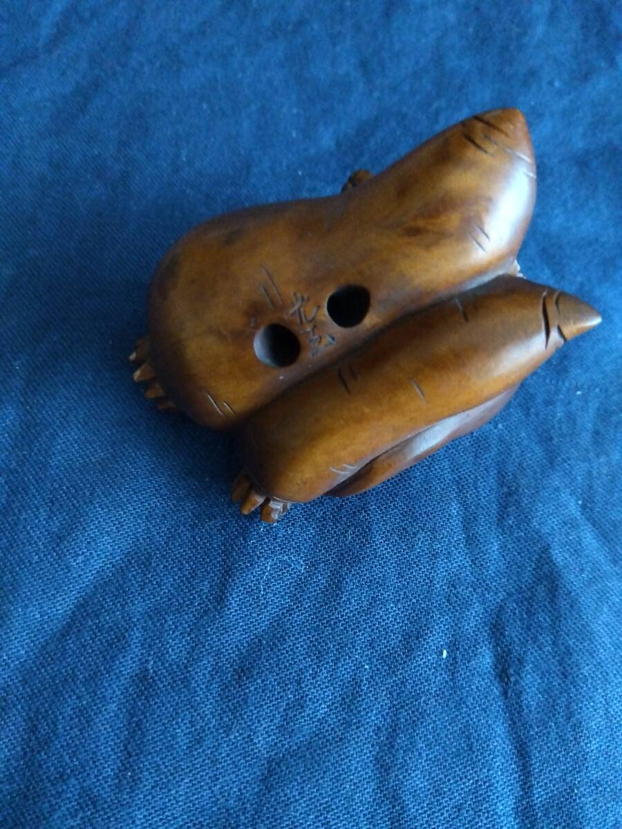 * netsuke мышь . овощи, дайкон, морковь *