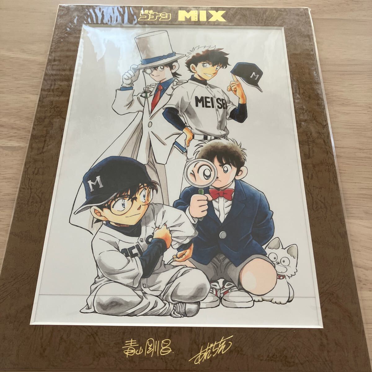 新品未開封『名探偵コナン MIX 青山剛昌 あだち充コラボ表紙特製複製原画』少年サンデー 応募者全員サービス 怪盗キッドの画像1