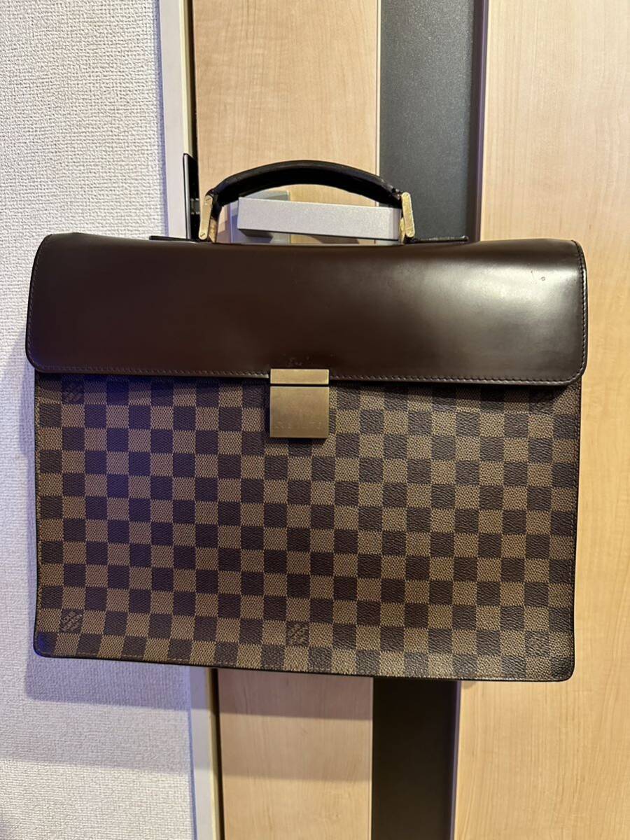 LOUIS VUITTON ダミエ ビジネスバッグ ブリーフケース ブラウン ルイヴィトン の画像1