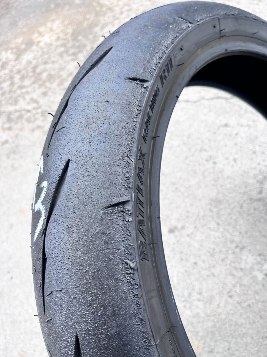 [ used ] Bridgestone BATTLAX RACING R11 front and back set 22.22 year manufacture ( circuit for tire )ST600 YZF-R6 ③ 120/600R17 180/640R17