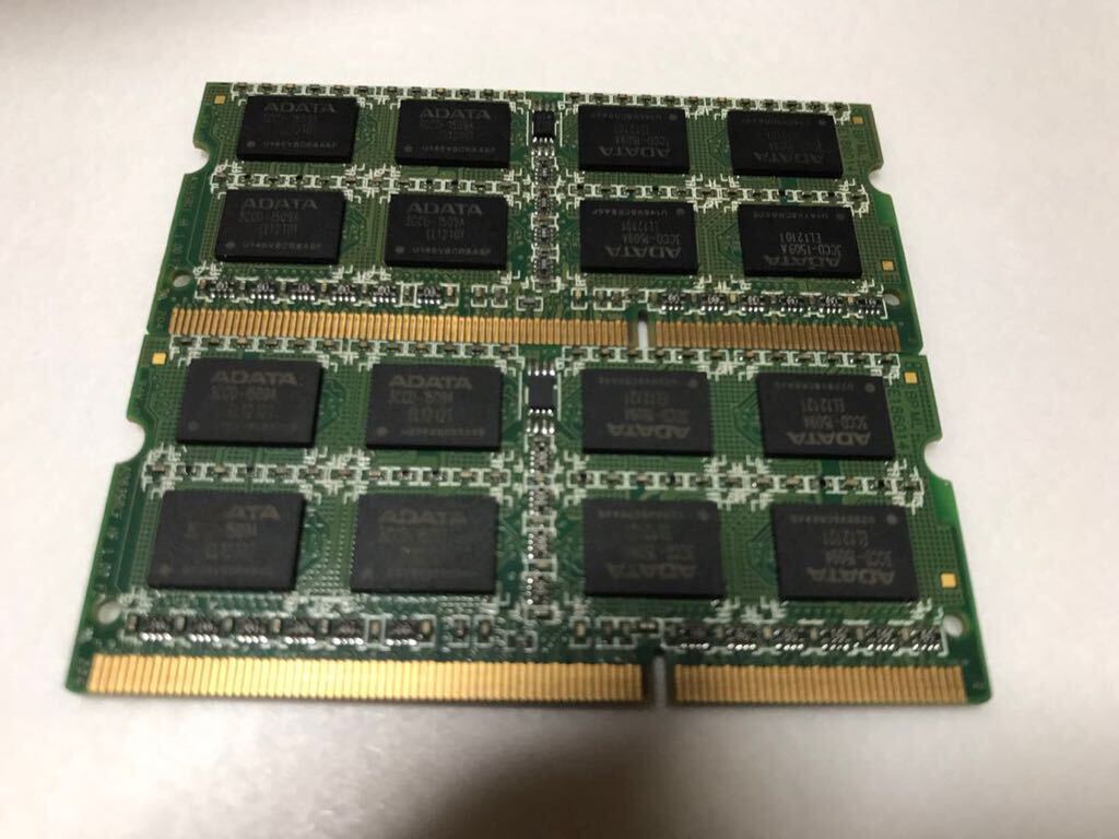 8GB kit ADATA 「TAHWAN」ノートPC用メモリー　204pin DDR3 1333(9) 4GB 1.5v×2 SO-DIMM 2R使用_画像2