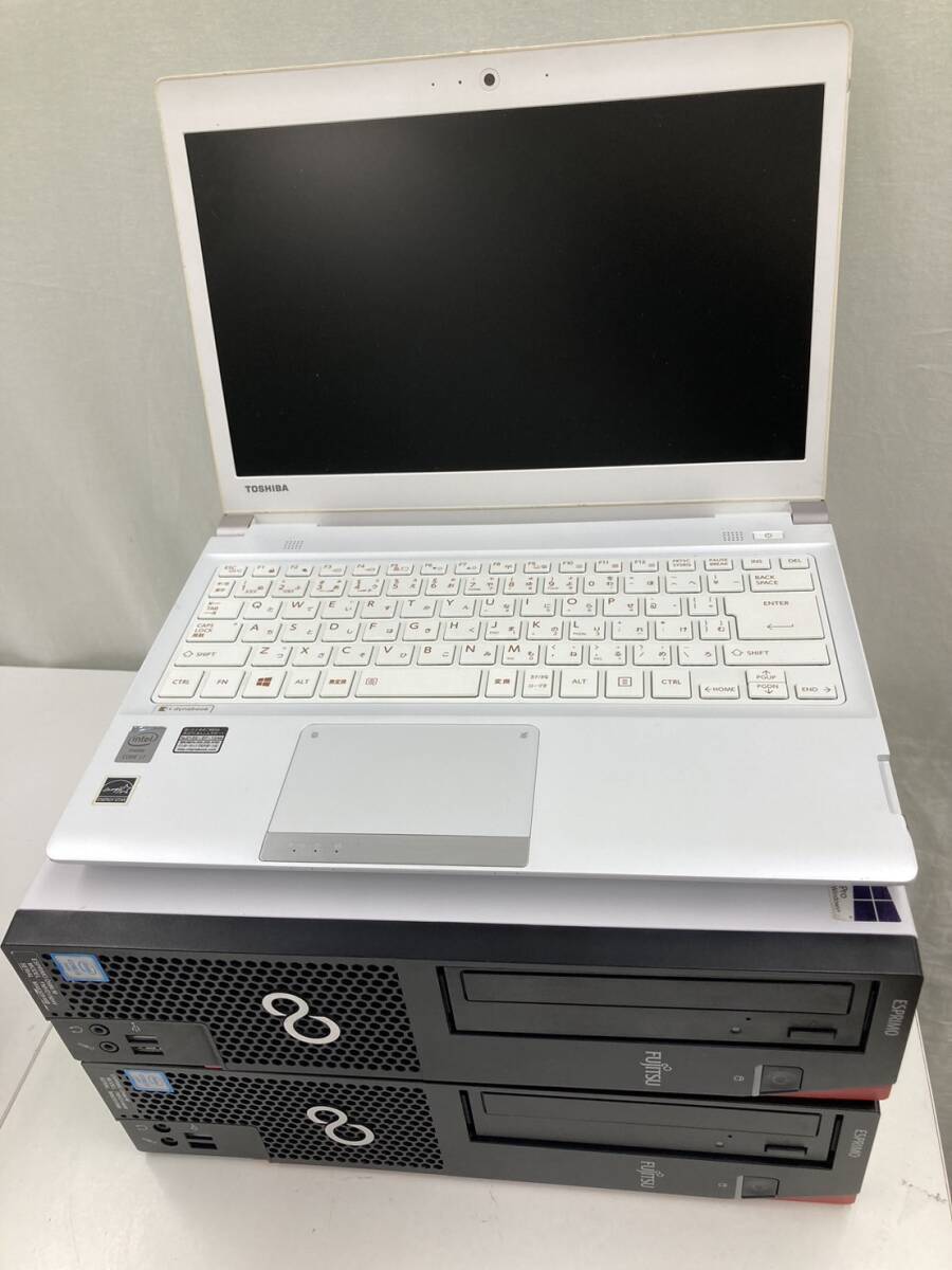 FUJITSU ESPRIMO D586/M Corei3 ジャンク品2台 TOSHIBA dynabook PORTEGE R30-A COREi7 ジャンク品 HDD無し三台セットの画像1