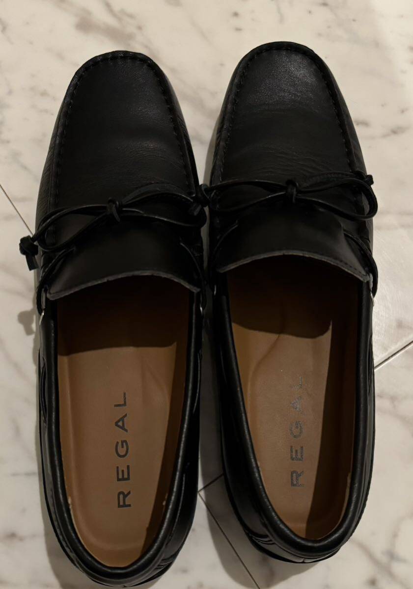 【中古美品】REGAL リーガル ローファー ブラック 革靴 黒 メンズ 25.5cm_画像1