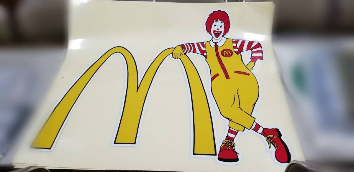 ○非売店舗用 大型 マクドナルド公式両面印刷 両面映りステッカ ○非売店舗用 大型 マクドナルド公式両面印刷 両面映りステッカ