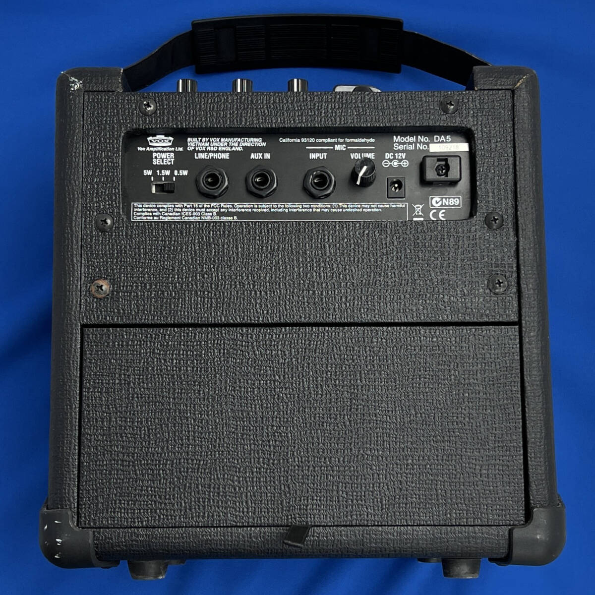 【送料込】VOX DA5 DIGITAL AMP ヴォックス ギターアンプ 屋外乾電池駆動_画像5