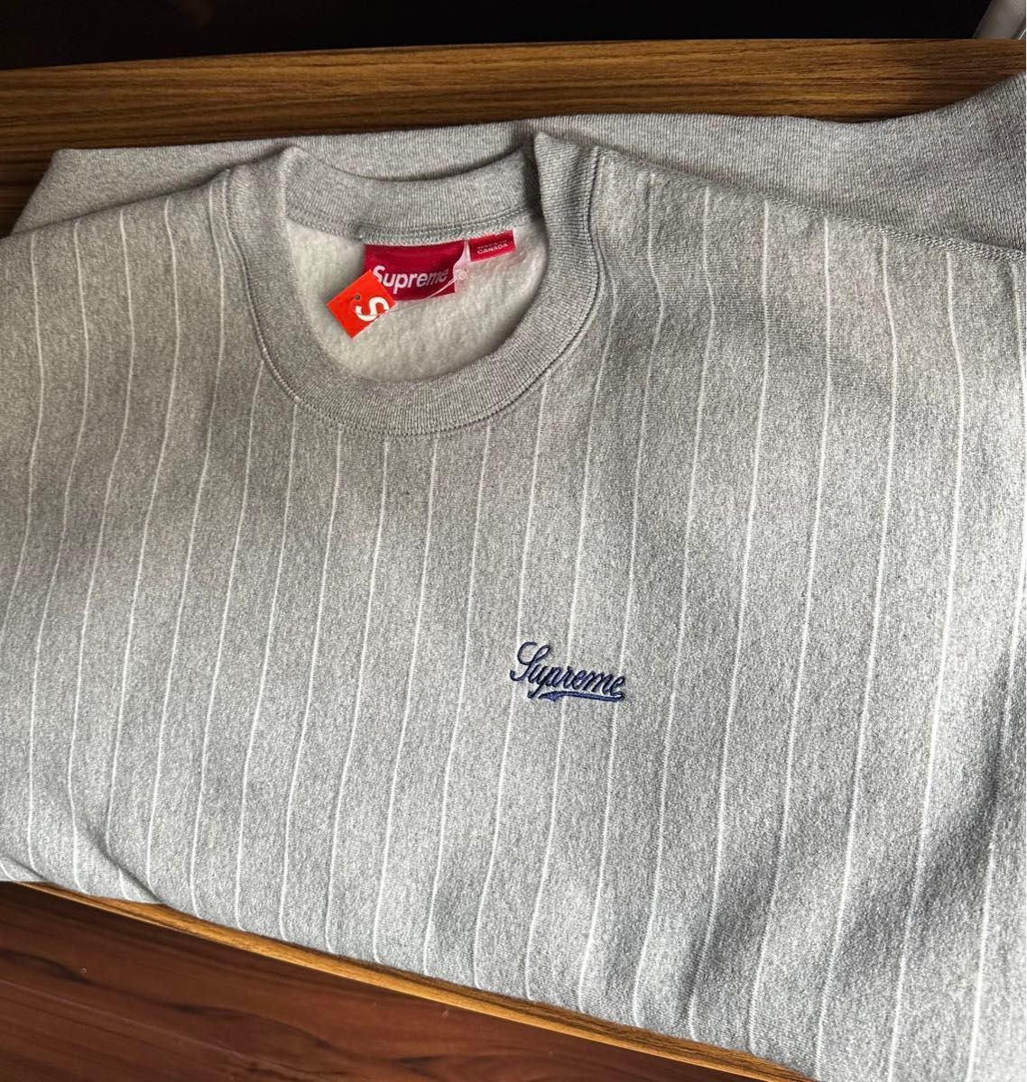Supreme Pinstripe Crewneck サイズL ピンストライプクルー Supreme Pinstripe Crewneck サイズL ピンストライプクルー