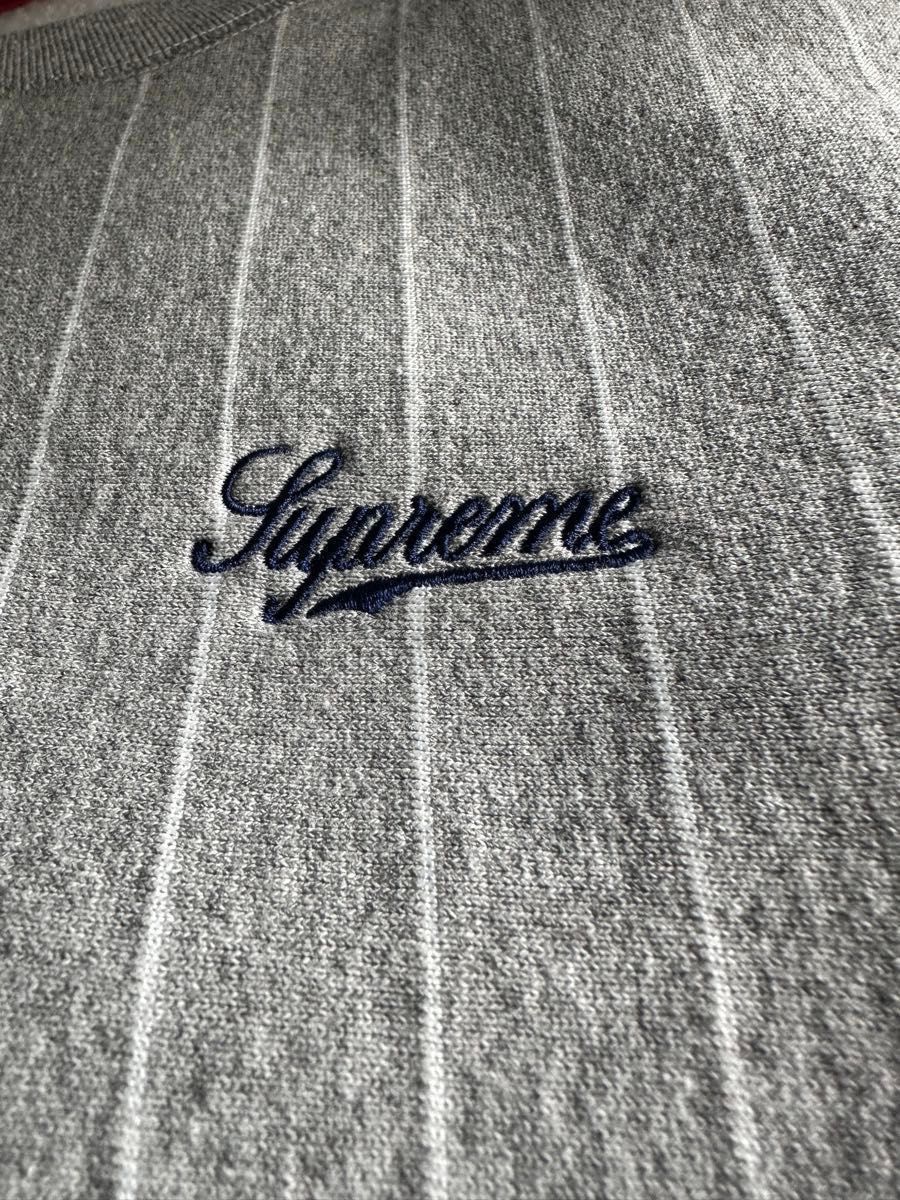Supreme Pinstripe Crewneck サイズL ピンストライプクルー Supreme Pinstripe Crewneck サイズL ピンストライプクルー