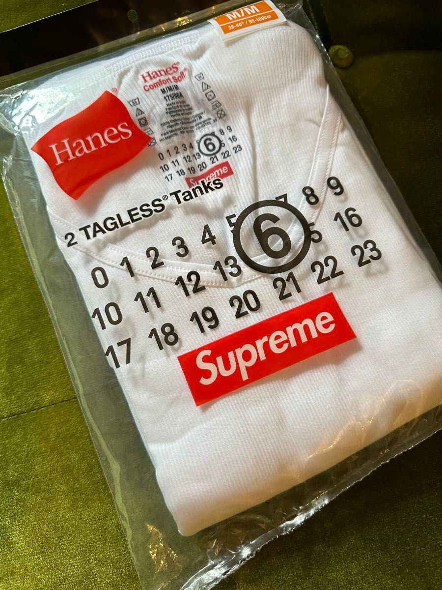 Supreme MM6 Margiela Hanes Tagless Tank Top 白タンク Supreme MM6 Margiela Hanes Tagless Tank Top 白タンク