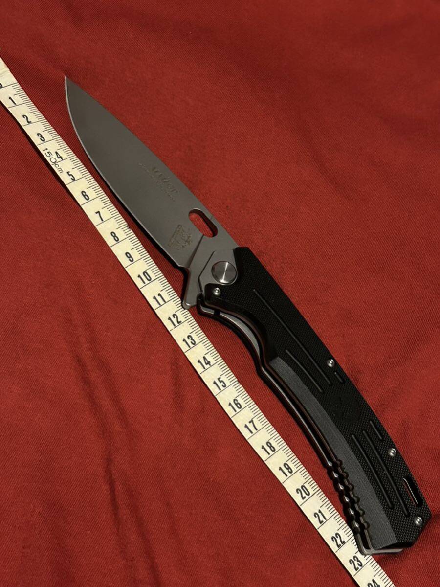 フリッパーオープン フォールディングナイフ HOCK NKVD タクティカルナイフ Tactical Russian HOKC NKVD EDC D2 Blade Knifeの画像6