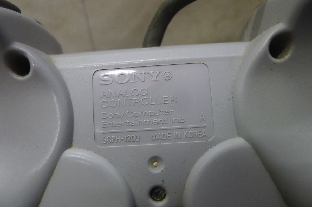 CC1289 SONY/ソニー Playstation1専用 PS1 コントローラー 2点まとめてお得セット SCPH-1200 コントローラー ゲーム おもちゃ 動確OK /60の画像3