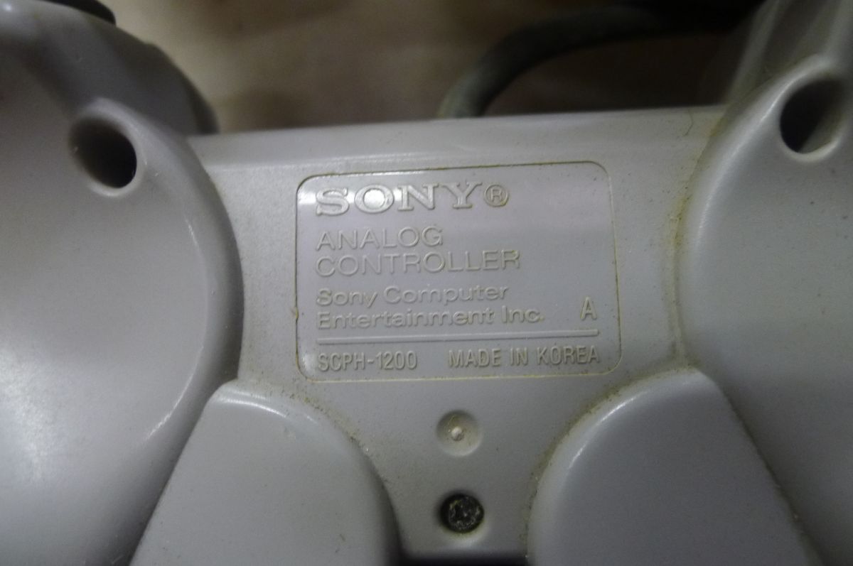 CC1289 SONY/ソニー Playstation1専用 PS1 コントローラー 2点まとめてお得セット SCPH-1200 コントローラー ゲーム おもちゃ 動確OK /60の画像5