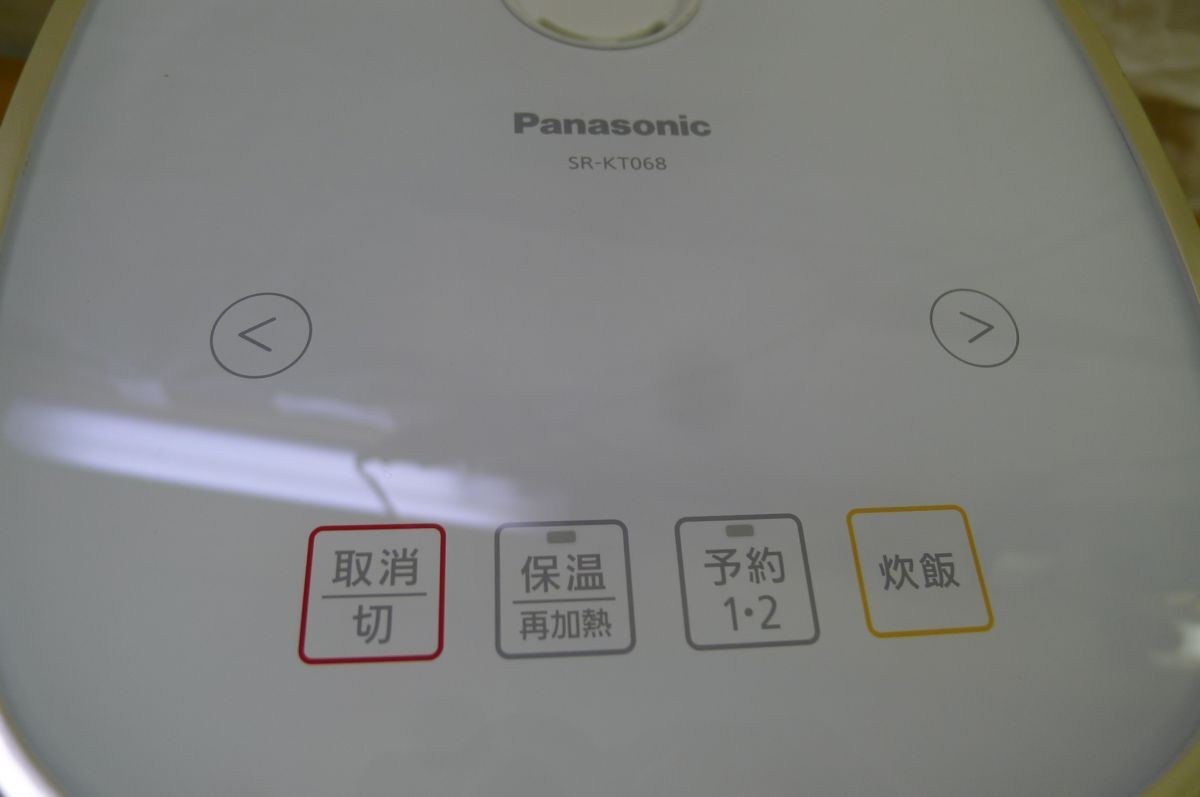 CC1307 Panasonic パナソニック [IHジャー炊飯器 SR-KT068] ホワイト 0.63L 3.5合炊き 2019年製 動作確認済 /80_画像7