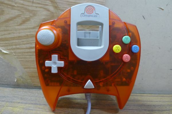 DD567 SEGA セガ [Dreamcast コントローラ HKT-7700] オレンジ系 ドリキャス DC 動作確認済 /60の画像2